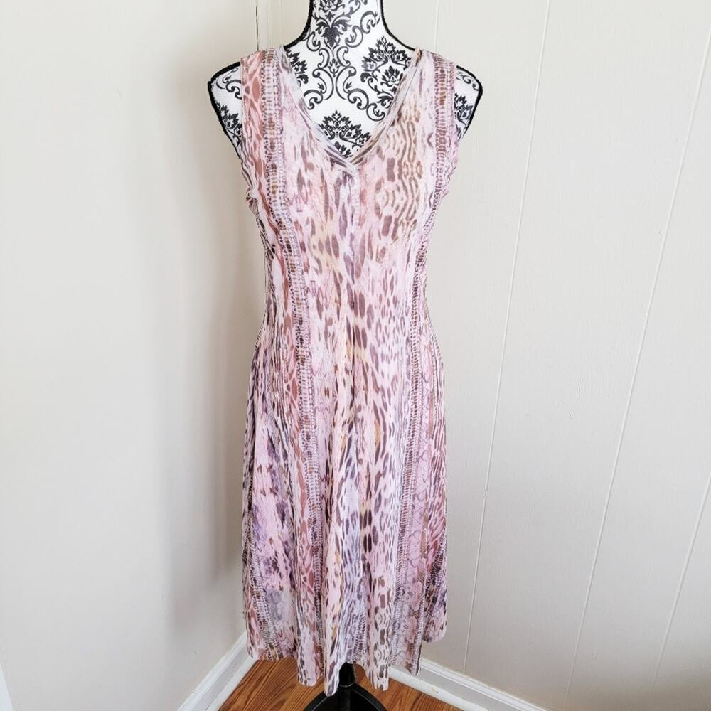 T‎ Tahari Animal Print Midi Sheath Dress